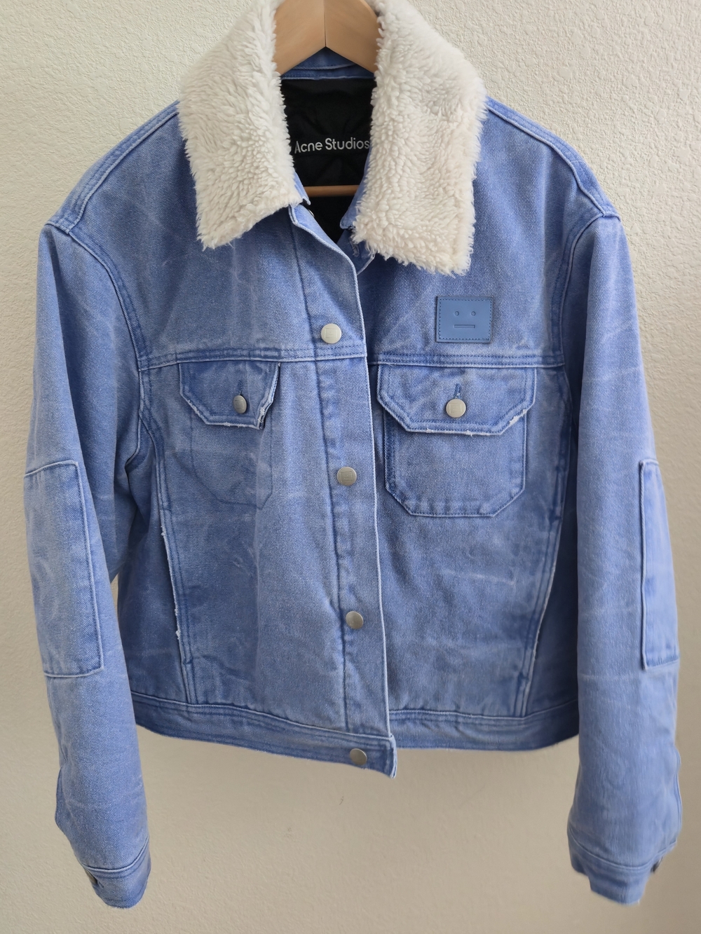 Acne Studios Canvas Denim Jacket with Shearling